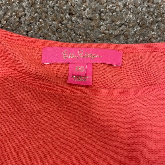 Lilly Pulitzer Elba sweater size xxs in tangerine - Picture 3 of 8